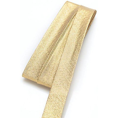 buttinette Schrägband, gold glitzernd, Breite: 2 cm, Länge: 5 m von buttinette