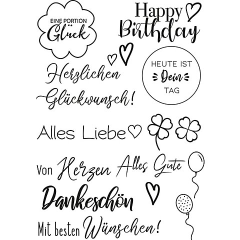 buttinette Silikonstempel "Glückwünsche" buttinette Silikonstempel "Glückwünsche" von buttinette