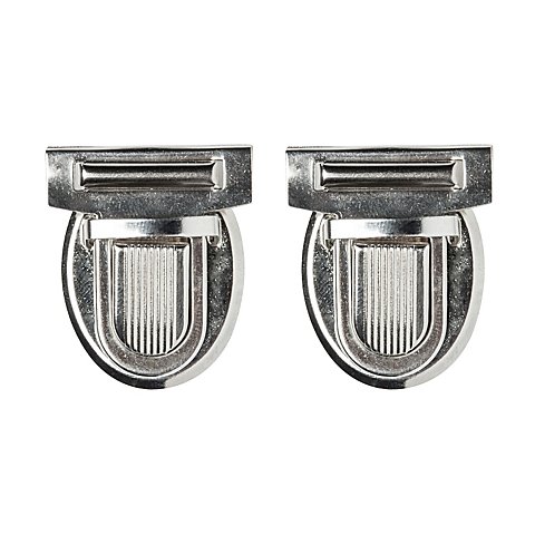 buttinette Steckschloss für Taschen, Größe: 32 x 38 mm, silber, Inhalt: 2 Stück buttinette Steckschloss für Taschen, Größe: 32 x 38 mm, silber, Inhalt: 2 Stück von buttinette