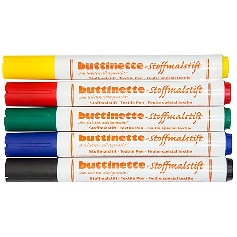 buttinette Stoffmalstifte, 5 Stifte von buttinette