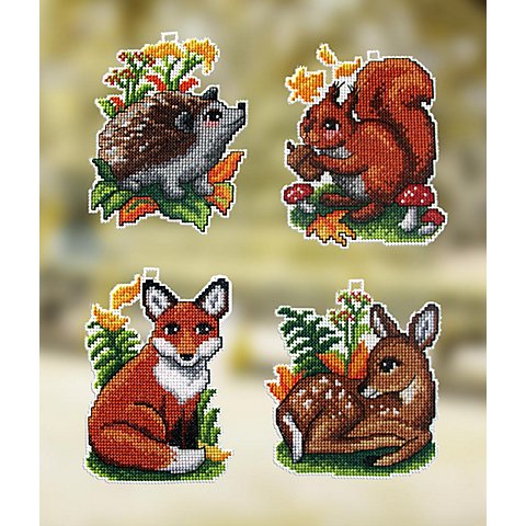 buttinette Stramin-Aufhänger "Waldtiere", 4er-Set buttinette Stramin-Aufhänger "Waldtiere", 4er-Set von buttinette