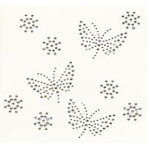 buttinette Strass-Applikationen "Schmetterlinge", Größe: 2–5,5 cm, Inhalt: 10 Motive von buttinette