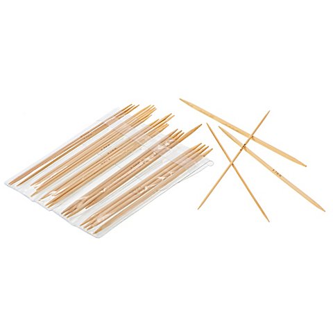 buttinette Strumpfstricknadel-Set, Bambus, 15 cm, Stärken: 2–4 von buttinette