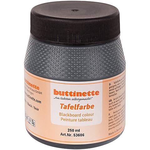 buttinette Tafelfarbe, schwarz, 250 ml von buttinette