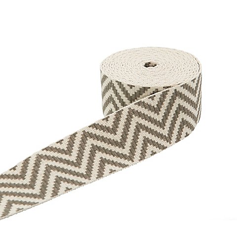 buttinette Taschengurtband "ZickZack", weiß-grau, Breite: 4 cm, Länge: 2 m buttinette Taschengurtband "ZickZack", weiß-grau, Breite: 4 cm, Länge: 2 m von buttinette
