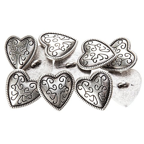 buttinette Trachtenknöpfe "Herz", Größe: 20 x 20 mm, Inhalt: 10 Stück buttinette Trachtenknöpfe "Herz", Größe: 20 x 20 mm, Inhalt: 10 Stück von buttinette