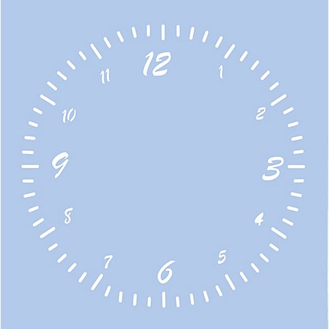 buttinette Uhr-Schablone "Standard", 35 x 35 cm von buttinette
