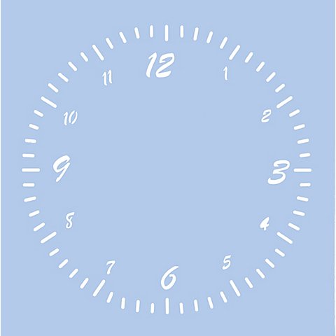 buttinette Uhr-Schablone "Standard", 35 x 35 cm buttinette Uhr-Schablone "Standard", 35 x 35 cm von buttinette