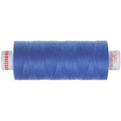 buttinette Universal-Nähgarn, Stärke: 100, 500m-Spule, blau von buttinette