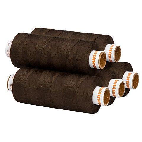 buttinette Universal-Nähgarn, Stärke: 100, 5er-Pack, braun buttinette Universal-Nähgarn, Stärke: 100, 5er-Pack, braun von buttinette