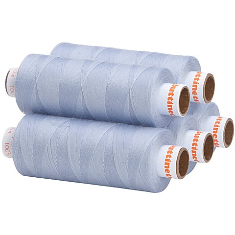 buttinette Universal-Nähgarn, Stärke: 100, 5er-Pack, hellblau buttinette Universal-Nähgarn, Stärke: 100, 5er-Pack, hellblau von buttinette