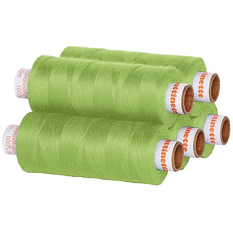 buttinette Universal-Nähgarn, Stärke: 100, 5er-Pack, hellgrün buttinette Universal-Nähgarn, Stärke: 100, 5er-Pack, hellgrün von buttinette