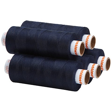 buttinette Universal-Nähgarn, Stärke: 100, 5er-Pack, nachtblau buttinette Universal-Nähgarn, Stärke: 100, 5er-Pack, nachtblau von buttinette