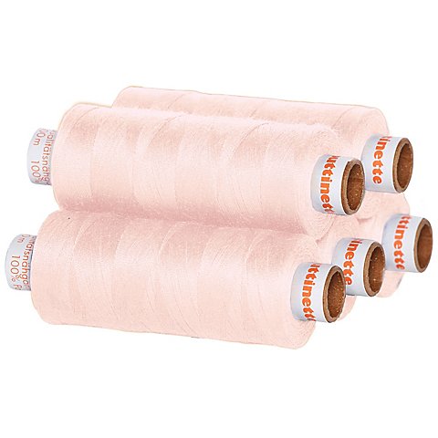 buttinette Universal-Nähgarn, Stärke: 100, 5er-Pack, rosé buttinette Universal-Nähgarn, Stärke: 100, 5er-Pack, rosé von buttinette