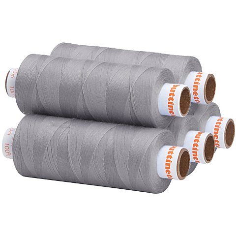 buttinette Universal-Nähgarn, Stärke: 100, 5er-Pack, silber buttinette Universal-Nähgarn, Stärke: 100, 5er-Pack, silber von buttinette