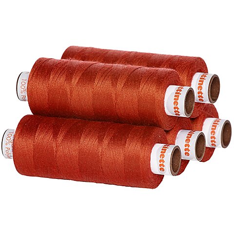 buttinette Universal-Nähgarn, Stärke: 100, 5er-Pack, terra buttinette Universal-Nähgarn, Stärke: 100, 5er-Pack, terra von buttinette