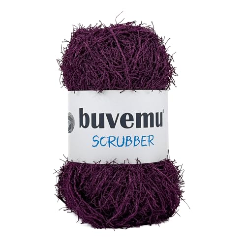 Schrubber Garn zum Häkeln, Stricken, Geschirrtücher, Waschlappen, Bastelartikel, 100 g, 80 m, Brombeere Schrubber Garn zum Häkeln, Stricken, Geschirrtücher, Waschlappen, Bastelartikel, 100 g, 80 m, Brombeere von buvemu