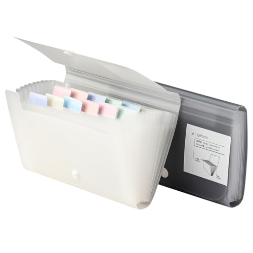 Akkordeon-Aktenordner im A6-Format mit 13 Fächern, wasserdichte Quittungshüllen mit Etiketten für Büro, Zuhause und Schule, 2 Stück Akkordeon-Aktenordner im A6-Format mit 13 Fächern, wasserdichte Quittungshüllen mit Etiketten für Büro, Zuhause und Schule, 2 Stück von byepica