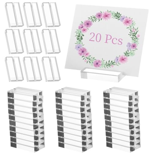 Tischkartenhalter aus Acryl, transparent, für Hochzeiten, Bankette und Partys, 20 Stück von byepica