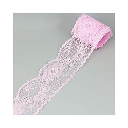 10 Yards 65mm Schwarz Weiß Spitze Stoff Gurtband Dekoration Verpackungsmaterial,Pink 10 Yards 65mm Schwarz Weiß Spitze Stoff Gurtband Dekoration Verpackungsmaterial,Pink von bzcemind