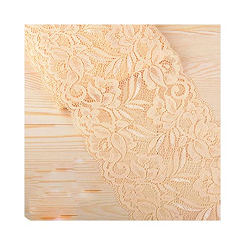 2 meter/los 15 cm weiche elastische dehnbare spitze trimmen diy kleidung kleid unterwäsche stoff handwerk material weiß schwarz spitze band,Beige von bzcemind
