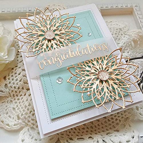 cA0boluoC Stanzschablone, Blumen-Stanzform für DIY Handwerk Scrapbooking Karten machen Album Geschenk-Box Dekoration, Prägeschablone Metall silber (Blumen) von cA0boluoC