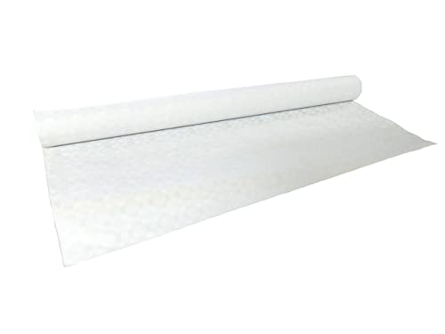 cacheva Damasttischdecke Tischtuch aus Papier gerollt 1,20m x 50m, weiß Hochwertige Papiertischdecke mit Damastprägung von cacheva
