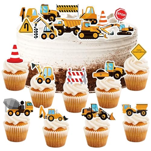 64Stück Bagger Kuchendeko Auto,Cupcake Topper LKW Bagger Kuchen Picks Dekorationen,BAU Thema Baufahrzeug Cupcake Topper für Jungen Kinder Geburtstagstorte Party Supplies 64Stück Bagger Kuchendeko Auto,Cupcake Topper LKW Bagger Kuchen Picks Dekorationen,BAU Thema Baufahrzeug Cupcake Topper für Jungen Kinder Geburtstagstorte Party Supplies von cadelon