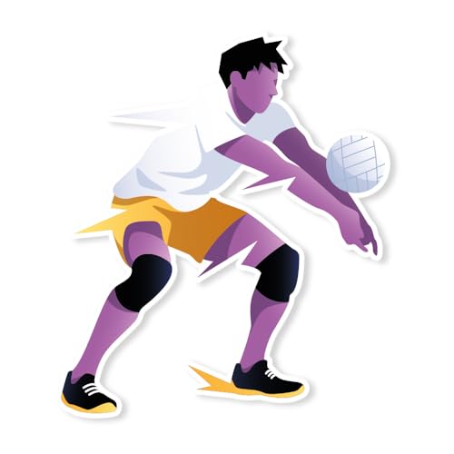 Cadox Volleyball-Aufkleber für Herren, Sport-Aufkleber, vorgeschnitten auf weißem Vinyl, UV- und waschbeständig, für Telefon, Laptop, Hefte, Fenster, 95 x 125 mm Cadox Volleyball-Aufkleber für Herren, Sport-Aufkleber, vorgeschnitten auf weißem Vinyl, UV- und waschbeständig, für Telefon, Laptop, Hefte, Fenster, 95 x 125 mm von cadox