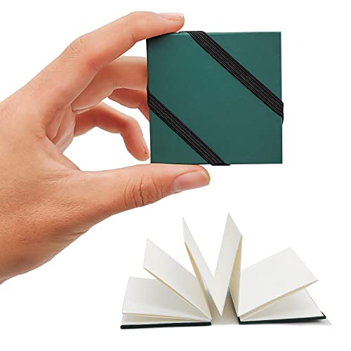 caichuxiye Mini-Aquarell-Skizzenbuch, wasserfarben, Papier für Künstler, Orgeldesign, faltbar, Skizzenbücher für den Einsatz als Reise-Notizbuch, Geschenk für Künstler und Maler (6.3x6.3 cm) von caichuxiye