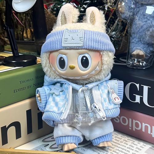 Bekleidung für 17cm Labubu Plüsch,Labubu Kleidung für 17cm Plush,Mini Kuscheltier Kleidung Outfit nur Bekleidungs zubehör,DIY Kinder Geschenke (Ohne Puppe) von cailiya