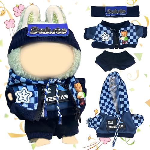 Bekleidung für 17cm Plüsch, Kleidung für 17cm Plush,Mini Kuscheltier Kleidung Outfit nur Bekleidungs zubehör,DIY Kinder Geschenke (Ohne Puppe) (E) von cailiya