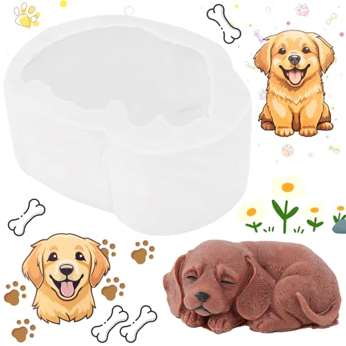 Silikon Form Tiere 3D,Silikonform Hund,Hund Kerze Silikonform,für Seife,Kerze,Fondant Kuchen Dekoration Form (1#) von cailiya