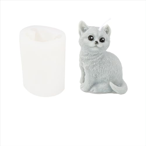 Silikon Form Tiere 3D,Silikonform Hund,Hund Kerze Silikonform,für Seife,Kerze,Fondant Kuchen Dekoration Form (7#) von cailiya