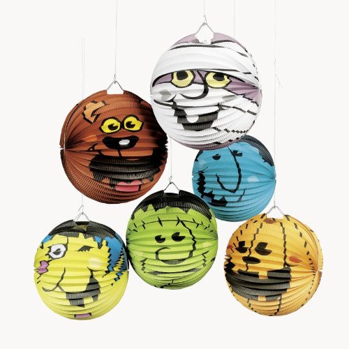 Halloween Laterne Lampion Monster 6 Stück Mumie Hexe Kürbis etc. Palandi® von cama24com