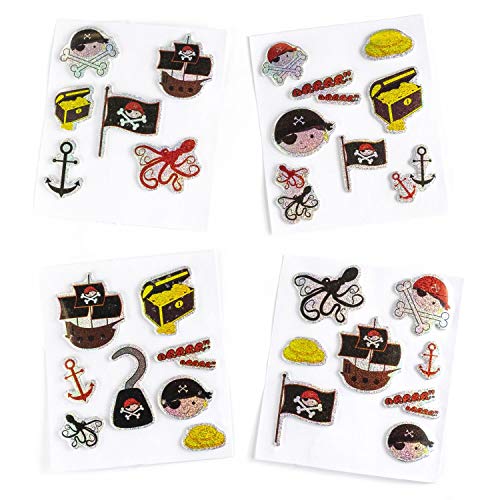 Piraten-Party Gel-Sticker Aufkleber 30 Stück Kindergeburtstag Mottoparty Mitgebsel mit Palandi® Sticker von cama24com