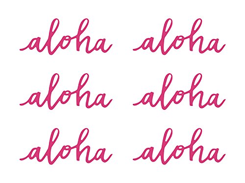 cama24com Aloha Schriftzug Tischdeko Hula Hawaii Beachparty Tiki Deko 6 Stück Palandi® von cama24com