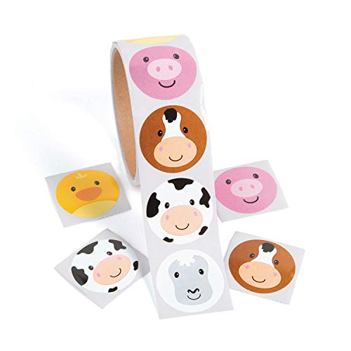 cama24com Bauernhof Farm Tiere-Aufkleber Sticker 100 Stück Mottoparty Kindergeburtstag Mitgebsel mit Palandi® Sticker von cama24com