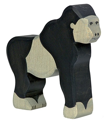 cama24com Gorilla Safari Holzfigur Holzspielzeug von Holztiger mit Palandi® Sticker von cama24com