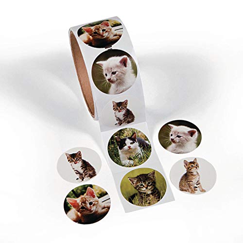 cama24com Katzen Aufkleber Sticker 100 Stück Mitgebsel Mottoparty mit Palandi® Sticker von cama24com