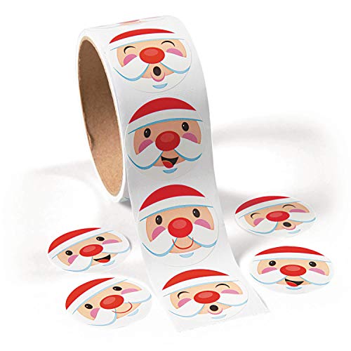 cama24com Lustige Weihnachtsmann Gesichter Aufkleber Sticker 100 Stück Mitgebsel mit Palandi® Sticker von cama24com