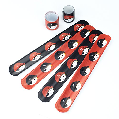 cama24com Piraten-Party Schnapp-Armbänder Klatsch-Armband 120 Stück Mitgebsel Gastgeschenke mit Palandi® Sticker von cama24com