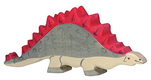 cama24com Stegosaurus Dinosaurier Dino Holzfigur Holzspielzeug von Holztiger mit Palandi® Sticker von cama24com