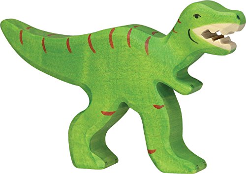 cama24com Tyrannosaurus Rex T-Rex Dinosaurier Dino Holzfigur Holzspielzeug von Holztiger mit Palandi® Sticker von cama24com