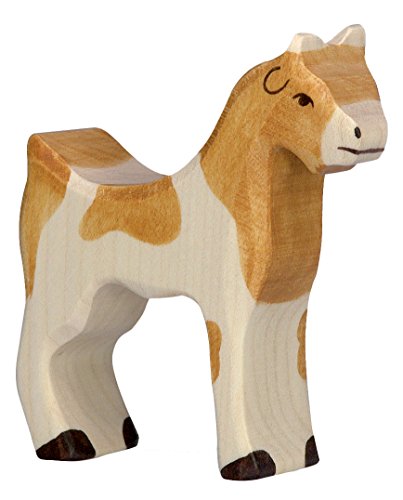 cama24com Ziege Bauernhof Holzfigur Holzspielzeug von Holztiger mit Palandi® Sticker von cama24com