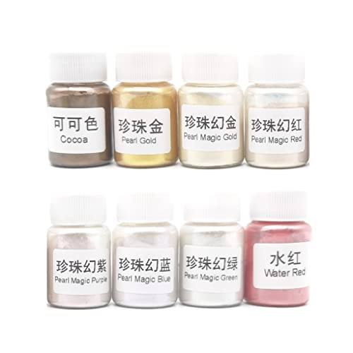48 Farben Kosmetik Grade Perlglanz Natürliche Glimmer Mineralpulver Epoxidharz Farbstoff Perle Pigment DIY Schmuck Handwerk Herstellung von caoxhenr
