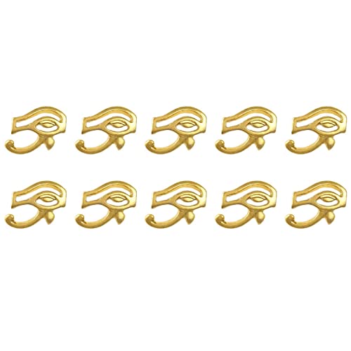 Gold Nail Art Studs, 10 Stück Legierung Nail Art Charms Ägypten Stil Nail Art Dekorationen Zubehör für DIY Acrylnägel von caoxhenr