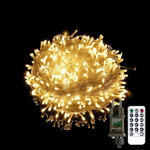 capojas 100/200/300/400er Led Lichterkette Warmweiß Strombetrieben mit Stecker Außen und Innen für Hochzeit Weihnachten Party weihnachtsdeko (Warmweiß 8 modi Dimmbar, 100LED 10M Lang+5M Zuleitung) capojas 100/200/300/400er Led Lichterkette Warmweiß Strombetrieben mit Stecker Außen und Innen für Hochzeit Weihnachten Party weihnachtsdeko (Warmweiß 8 modi Dimmbar, 100LED 10M Lang+5M Zuleitung) von capojas