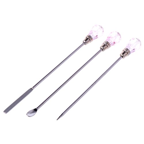 caralin Rührnadel, Löffel, Werkzeug, tragbar, Stößel, Nadel, Löffel-Set für Kunstharz, Handwerk, Silikonform, Schmuckherstellung, Rosa, ca. 10 cm, 3 Stück caralin Rührnadel, Löffel, Werkzeug, tragbar, Stößel, Nadel, Löffel-Set für Kunstharz, Handwerk, Silikonform, Schmuckherstellung, Rosa, ca. 10 cm, 3 Stück von caralin
