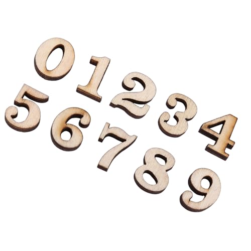200Pcs Mixed Wooden A-Z Letters 0-9 Numbers Letters, Unpainted Wood DIY Crafts Decorations with Extras Wall Decor for Wall Alphabet Wooden (Figure) von cardyven